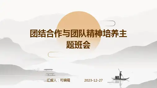 团结合作与团队精神培养主题班会