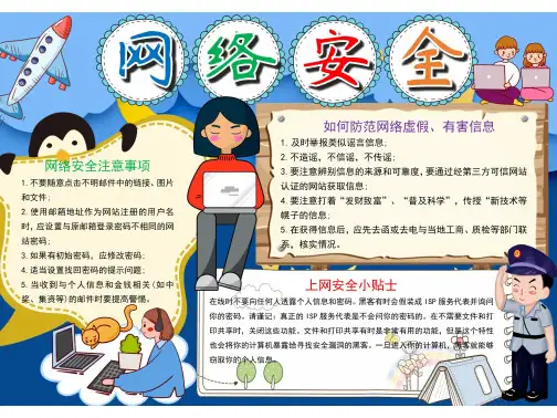 小学生网络安全手抄报简单