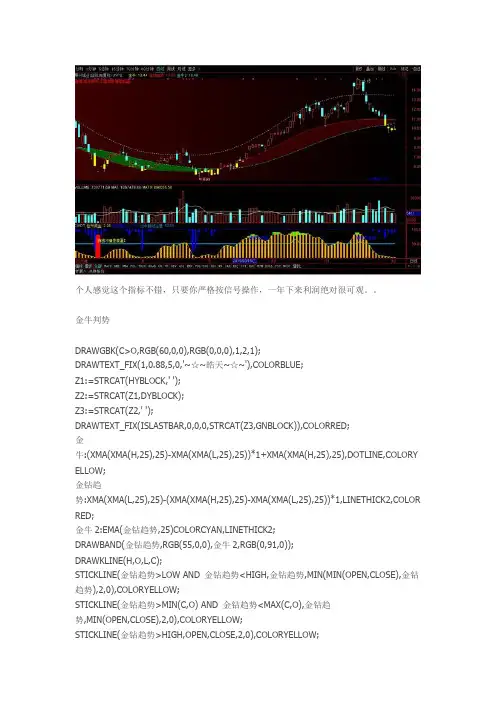 金牛趋势主图源码通达信指标公式源码