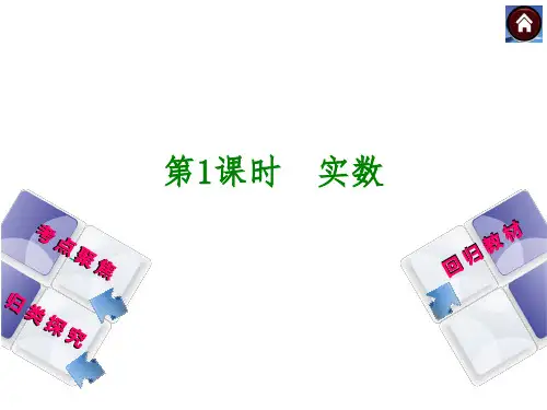 2015年人教版中考数学总复习课件：第1课时 实数