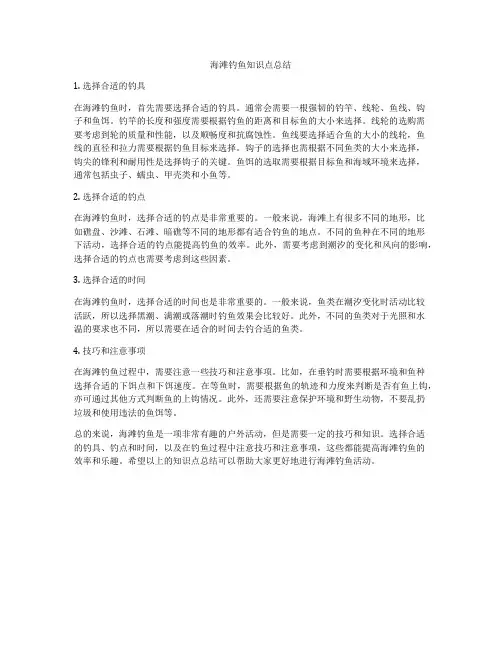 海滩钓鱼知识点总结