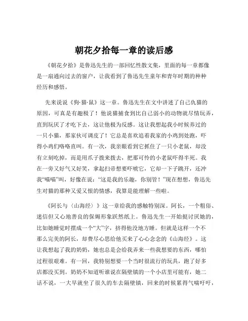 朝花夕拾每一章的读后感