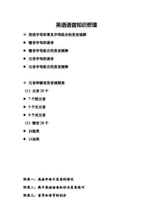 英语语音知识整理