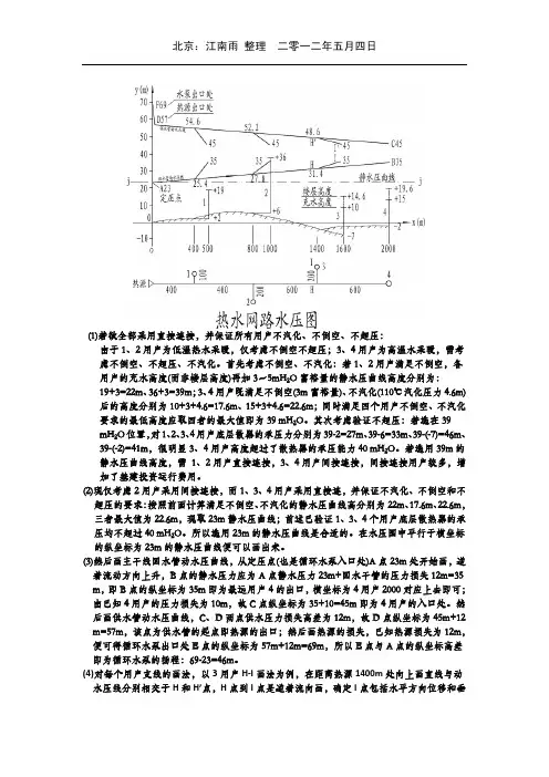 热水采暖系统水压图的画法、使用方法等