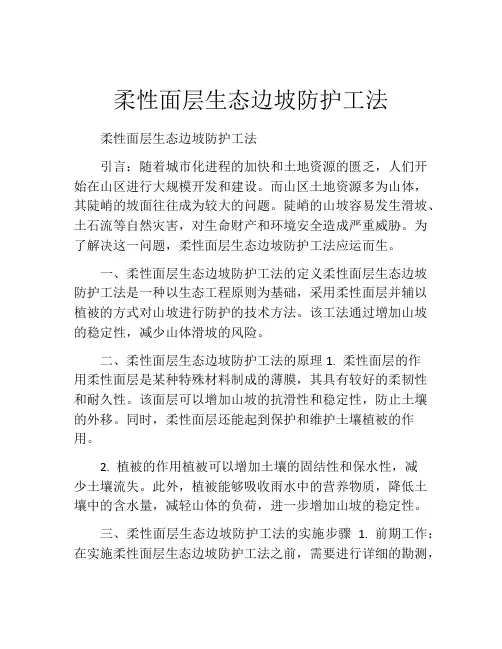 柔性面层生态边坡防护工法