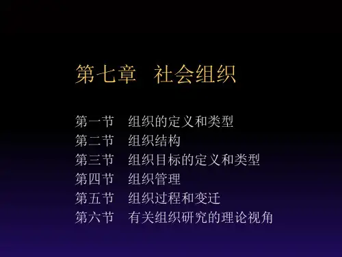 社会学概论第七章组织