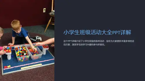 小学生班级活动大全PPT详解