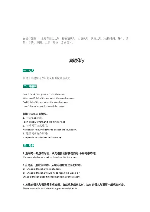 初中英语语法三大从句总结,建议收藏!