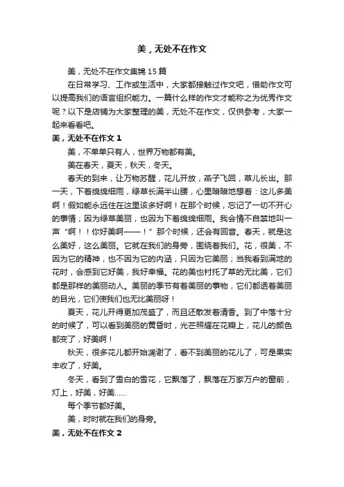 美，无处不在作文