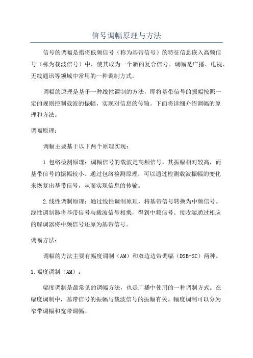 信号调幅原理与方法