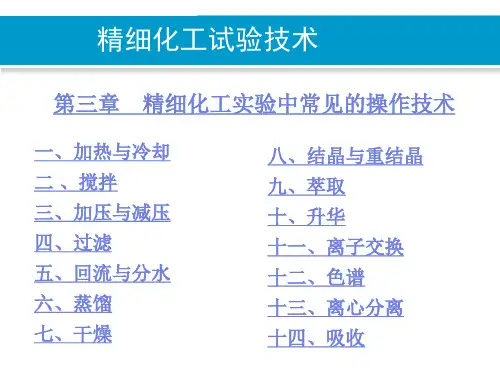 精细化工试验技术 第三章精细化工实验中常见的操作技术 第二节搅拌