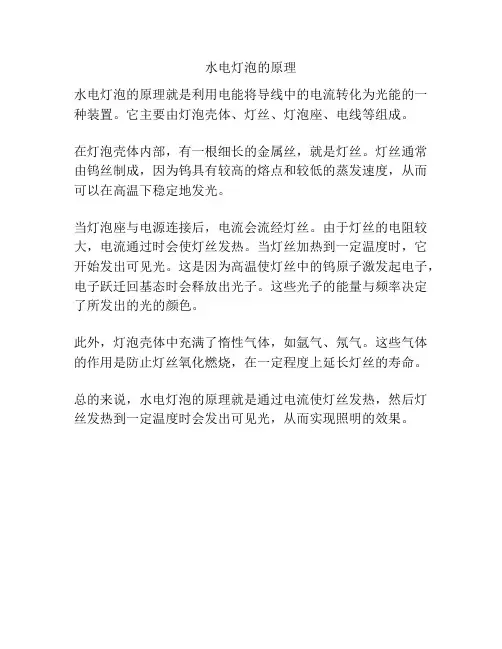 水电灯泡的原理