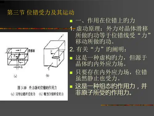 位错的运动知名专家讲座