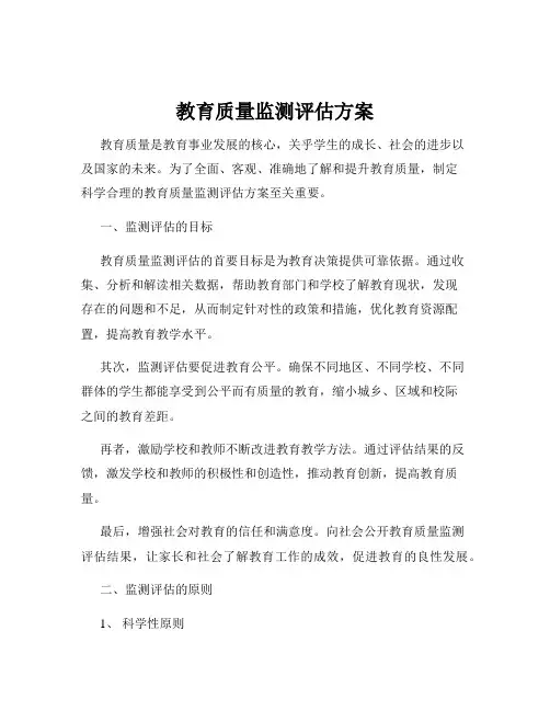教育质量监测评估方案