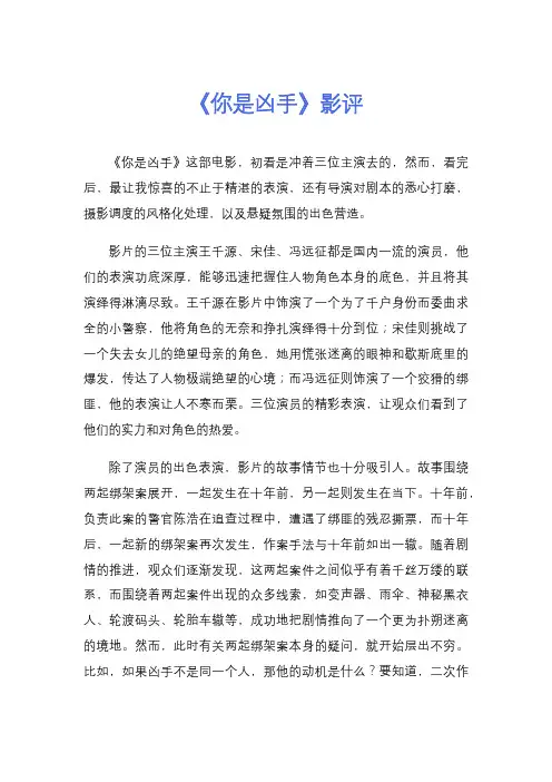 《你是凶手》影评