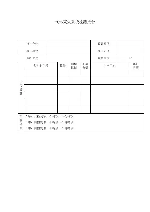 气体灭火系统检测报告