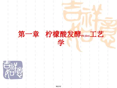柠檬酸发酵工艺