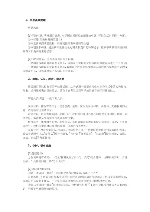 主观题常见题型及解题指导