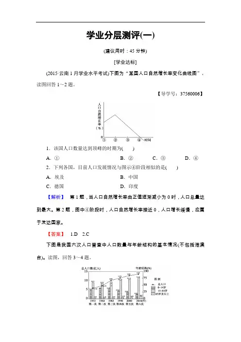 【高中地理】高中地理必修2练习等资料(33份) 鲁教版2