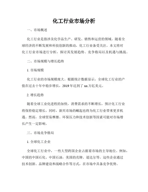 化工行业市场分析