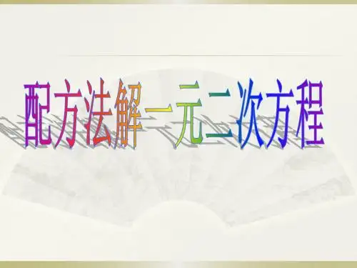 17.2一元二次方程的解法—配方法
