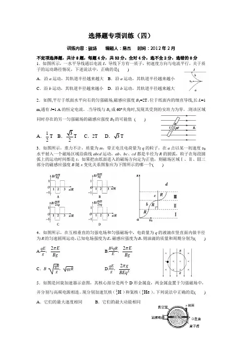 专项训练-4(磁场)
