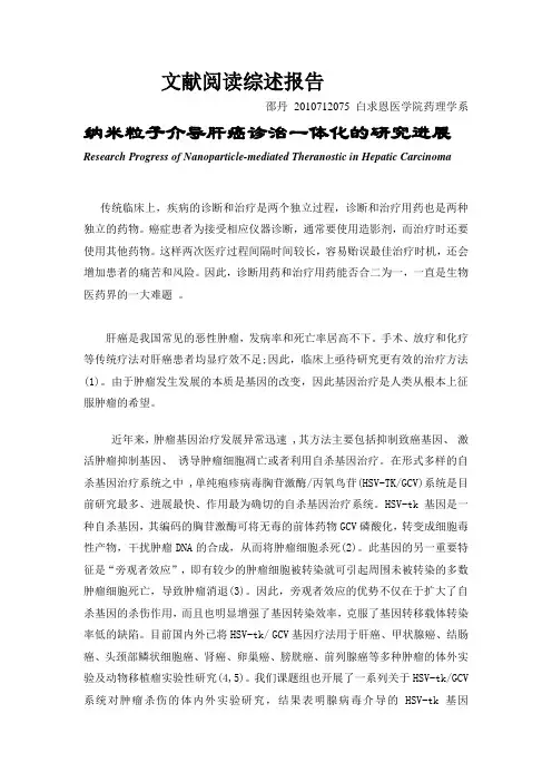 文献阅读综述报告