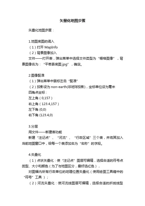 矢量化地图步骤