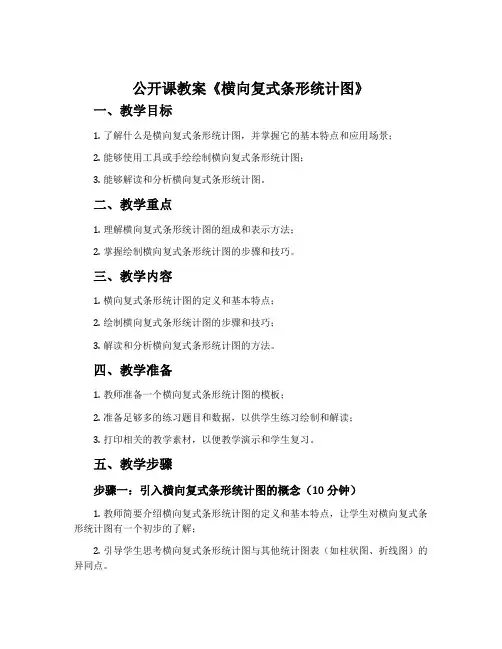 公开课教案《横向复式条形统计图》