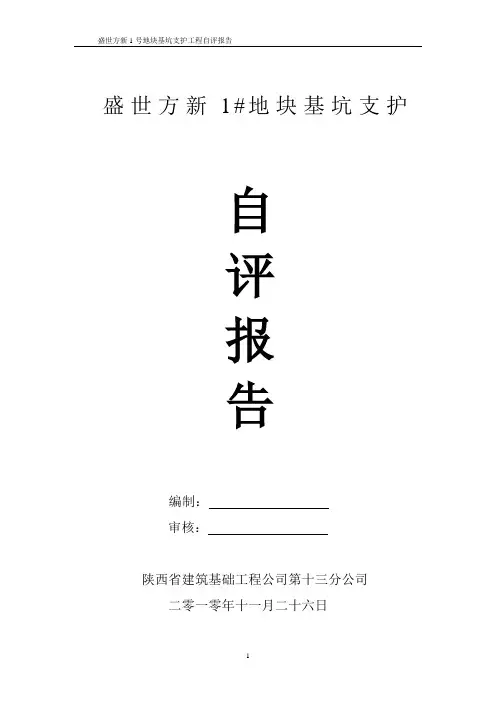 支护自评报告