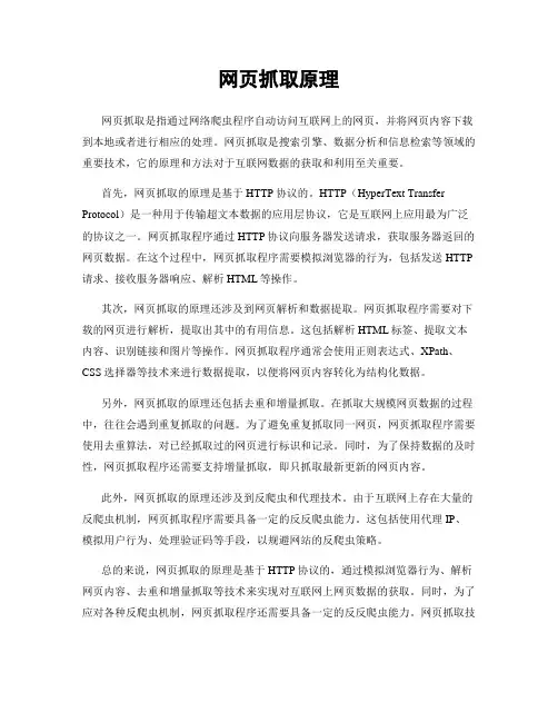 网页抓取原理