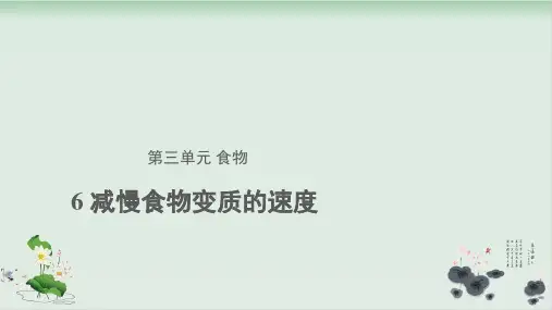 四年级下册科学课件-减慢食物变质的速度教科版(共9张PPT)