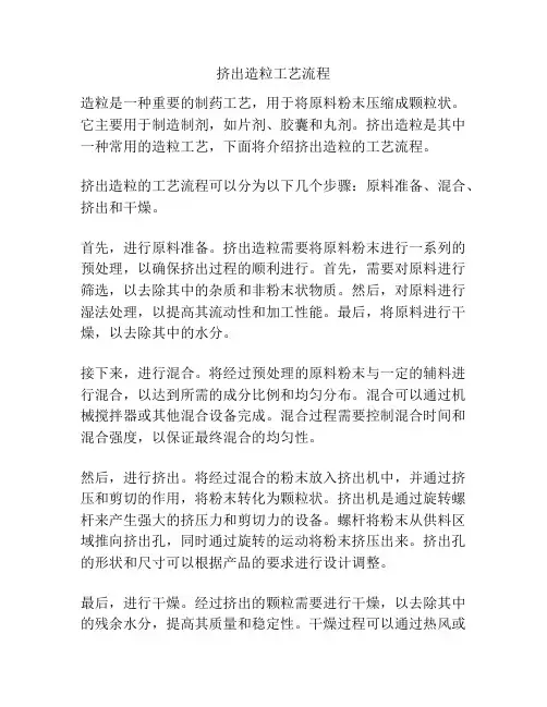 挤出造粒工艺流程