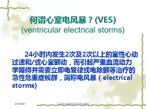 心室电风暴的医疗护理王新丽课件