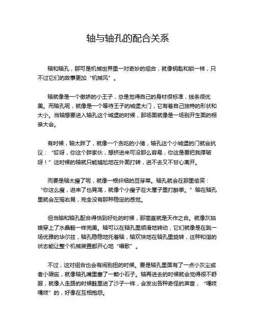 轴与轴孔的配合关系