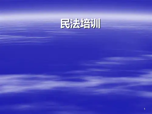 民法培训第一章 PPT课件