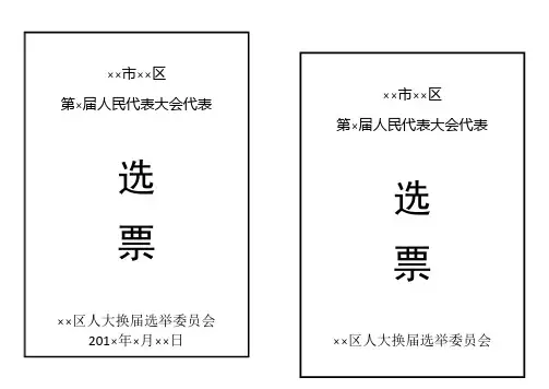 人大选举选票