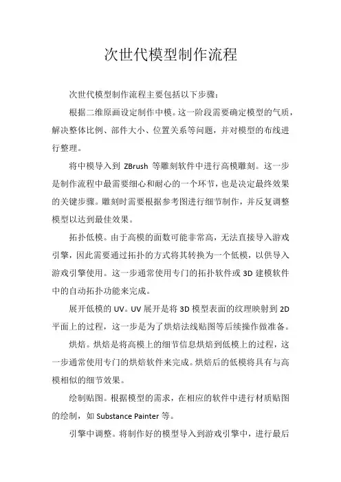 次世代模型制作流程