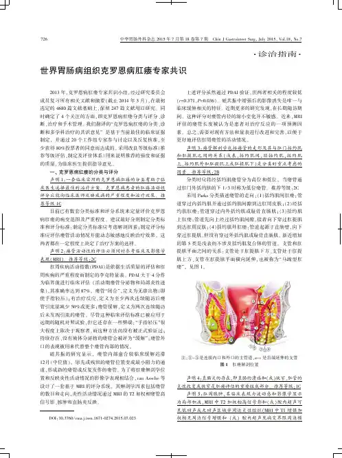 世界胃肠病组织克罗恩病肛瘘专家共识