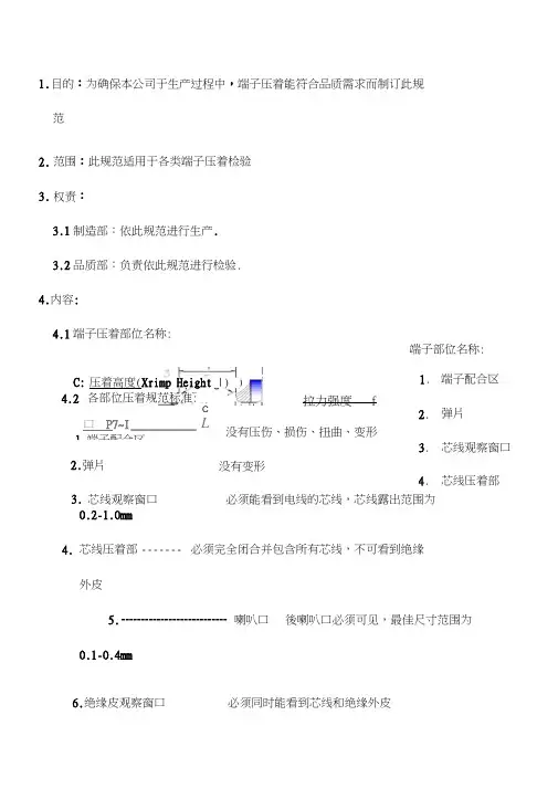 端子压着标准及检验规范全