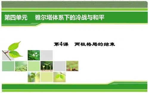 历史(人教版选修3)课件：4-4 两极格局的结束
