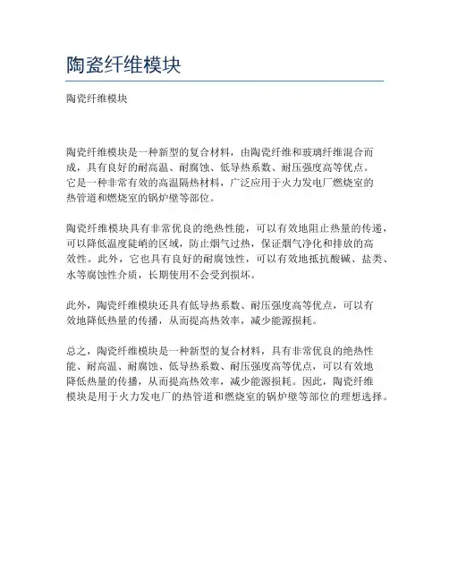 陶瓷纤维模块