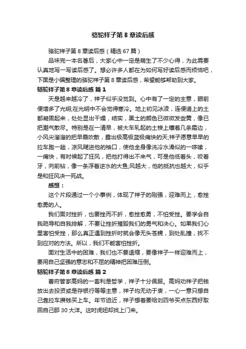 骆驼祥子第8章读后感