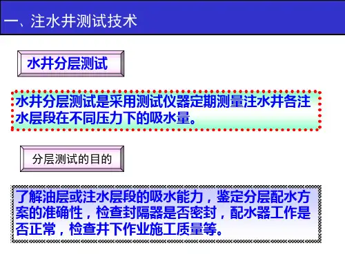 注水井测调技术与操作规程