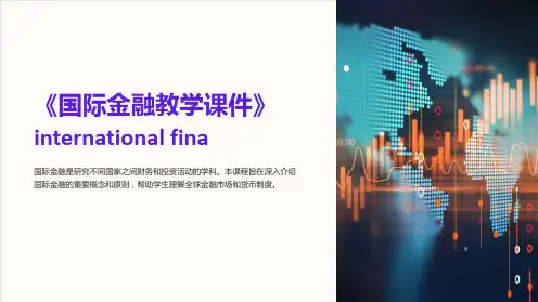 《国际金融教学课件》international fina