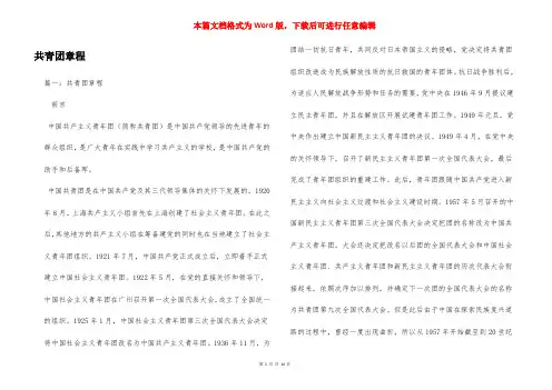 共青团章程