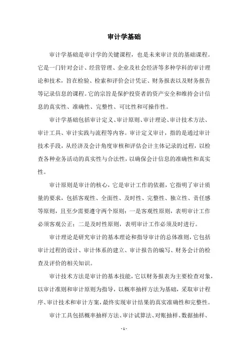审计学基础