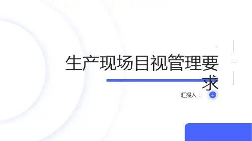 生产现场目视管理要求