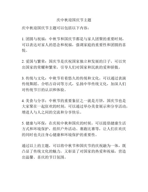 庆中秋迎国庆节主题
