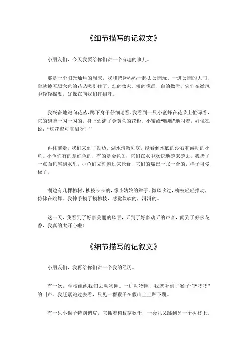 细节描写的记叙文600字
